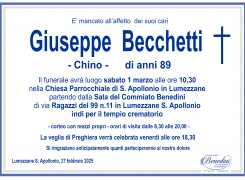 GIUSEPPE BECCHETTI